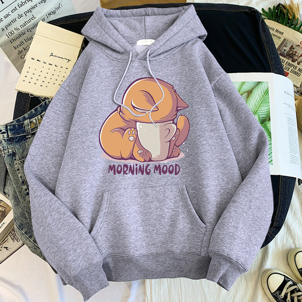 Cartoon Cute Animal Velvet Hoodie