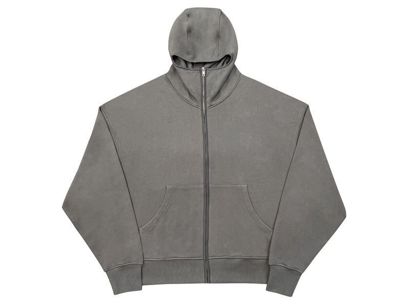 Loose Sweater Mask Distressed Hoodie