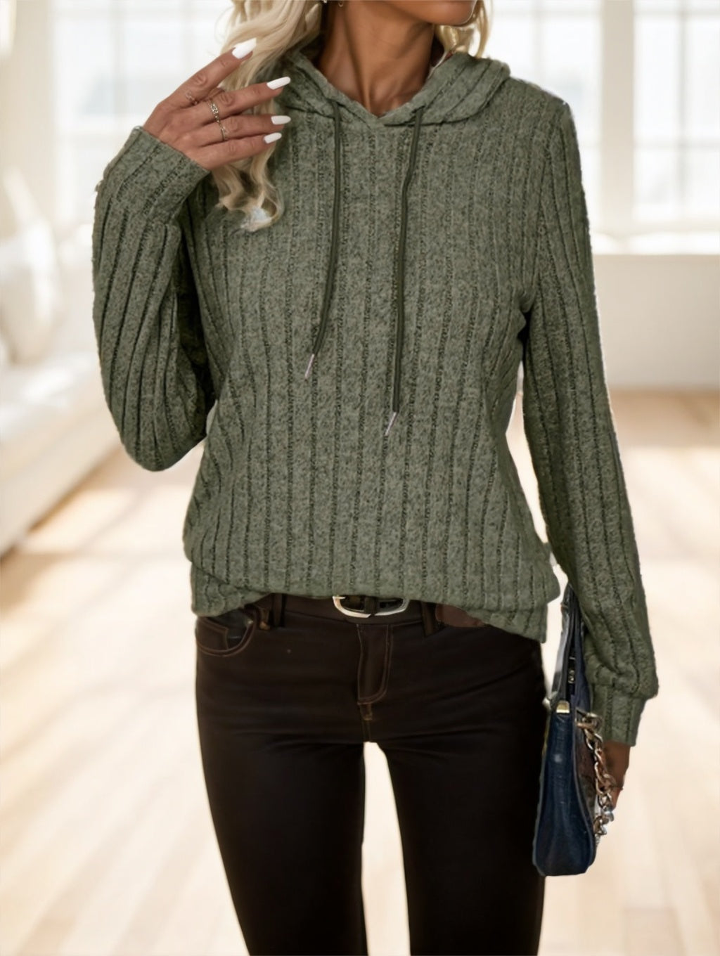 Ribbed Hoodie