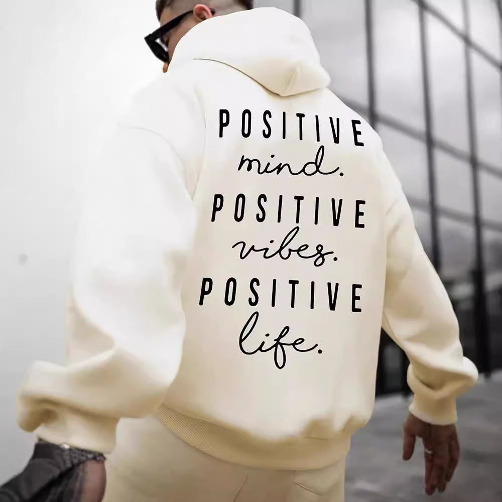 Positive Mind Printed Hoodie