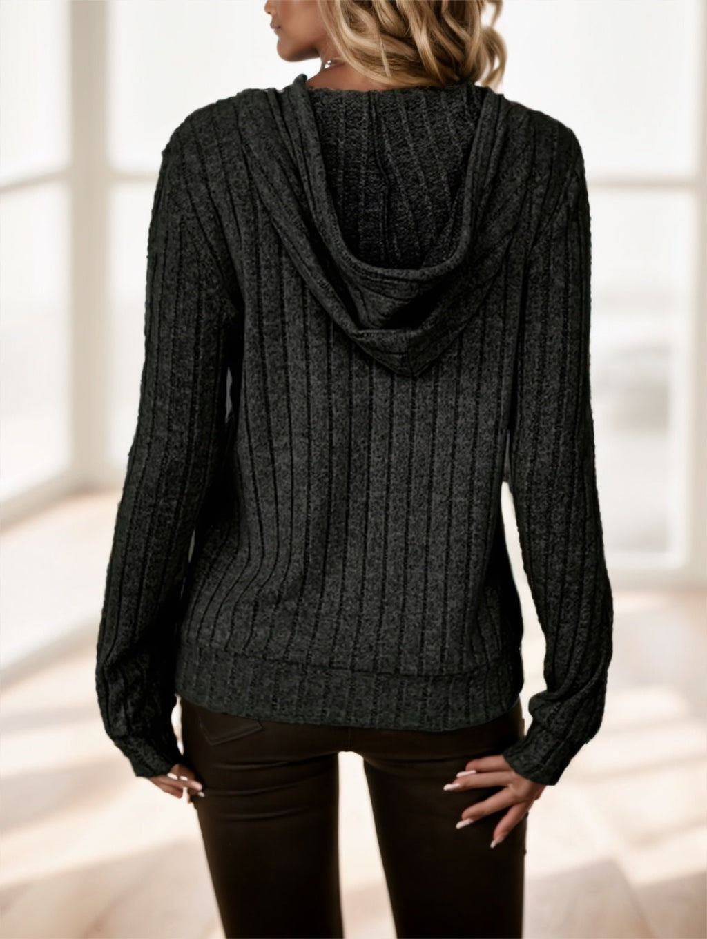 Ribbed Hoodie