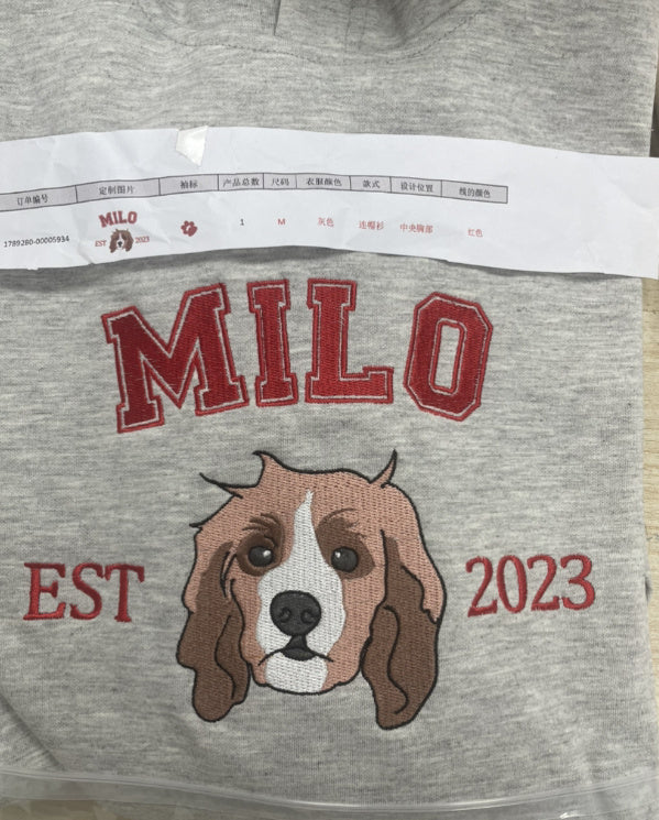 Custom Embroidered Pet Hoodie