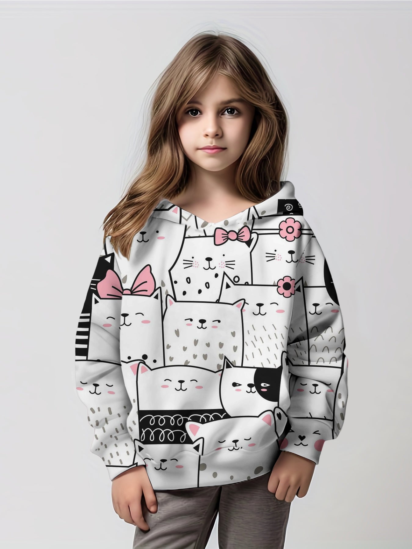 Cartoon Cat Hoodie