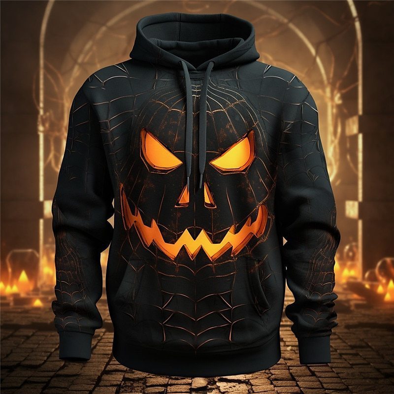 Halloween 3D Printed Pumpkin Hoodie