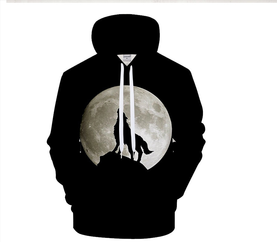Wolf 3D Print Howl Hoodie