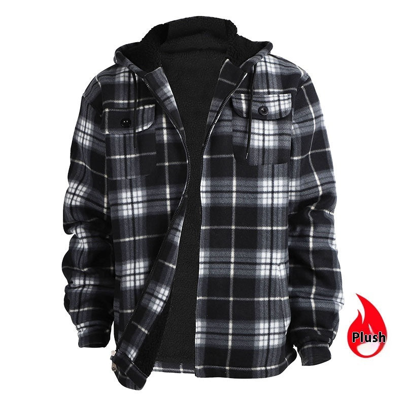 Striped Plaid Hoodie