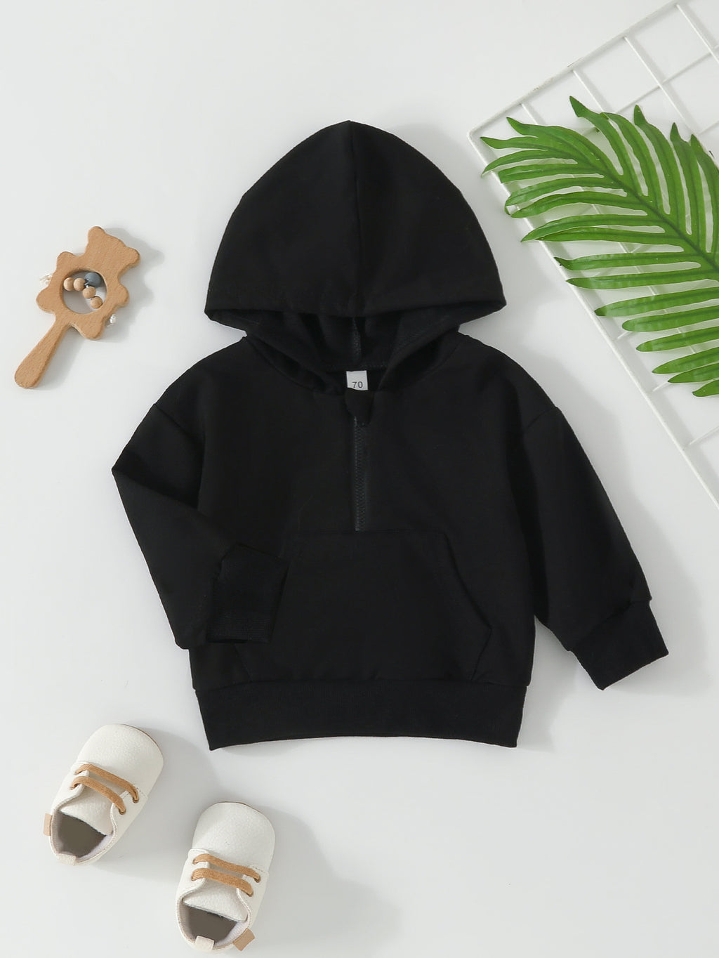Candy-colored Half Zip Hoodie