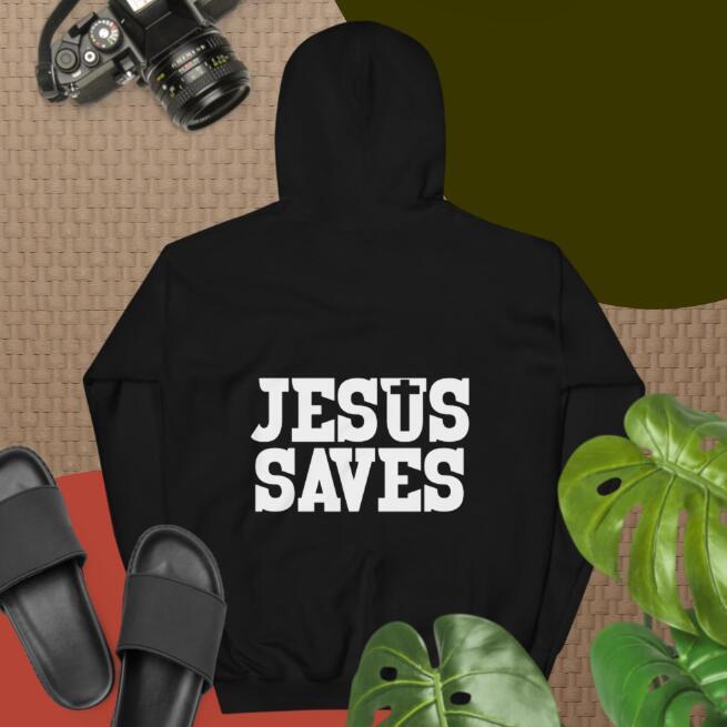 Jesus Saves Black Hoodie