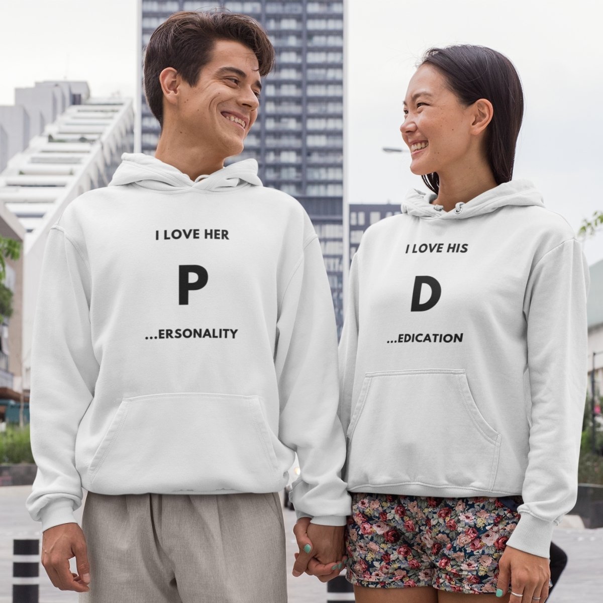 I Love His D Her P Couple Hoodie