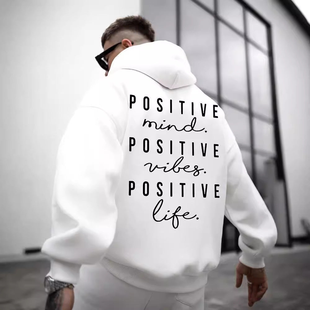 Positive Mind Printed Hoodie
