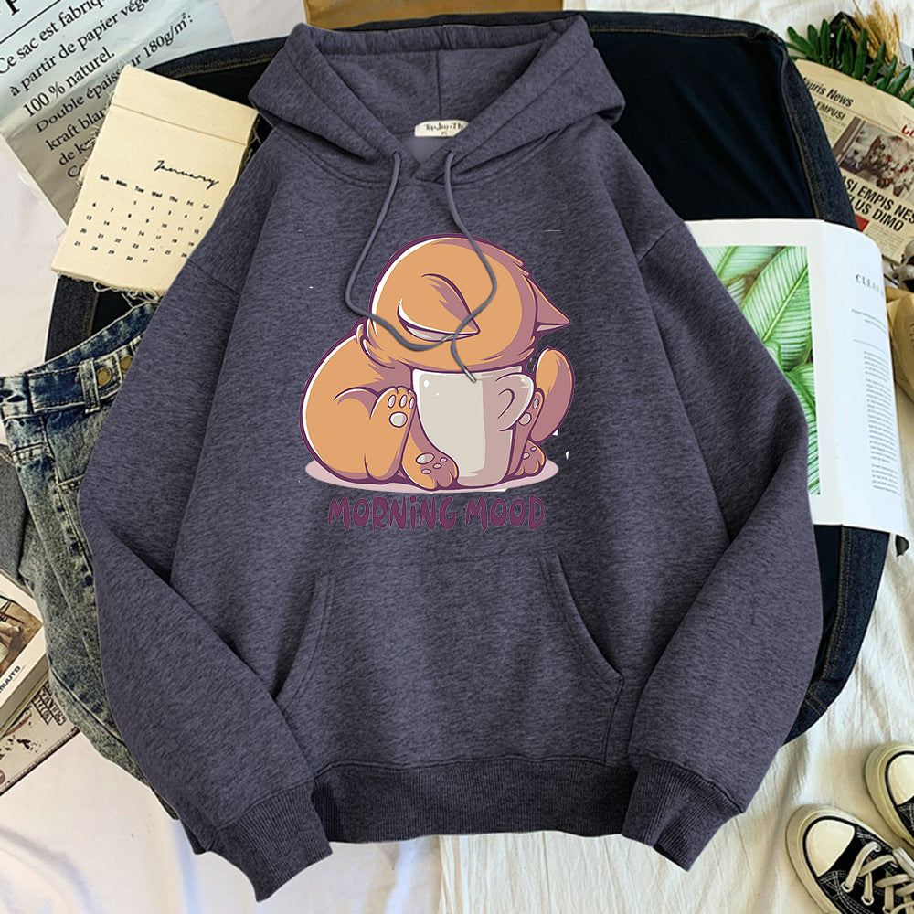 Cartoon Cute Animal Velvet Hoodie