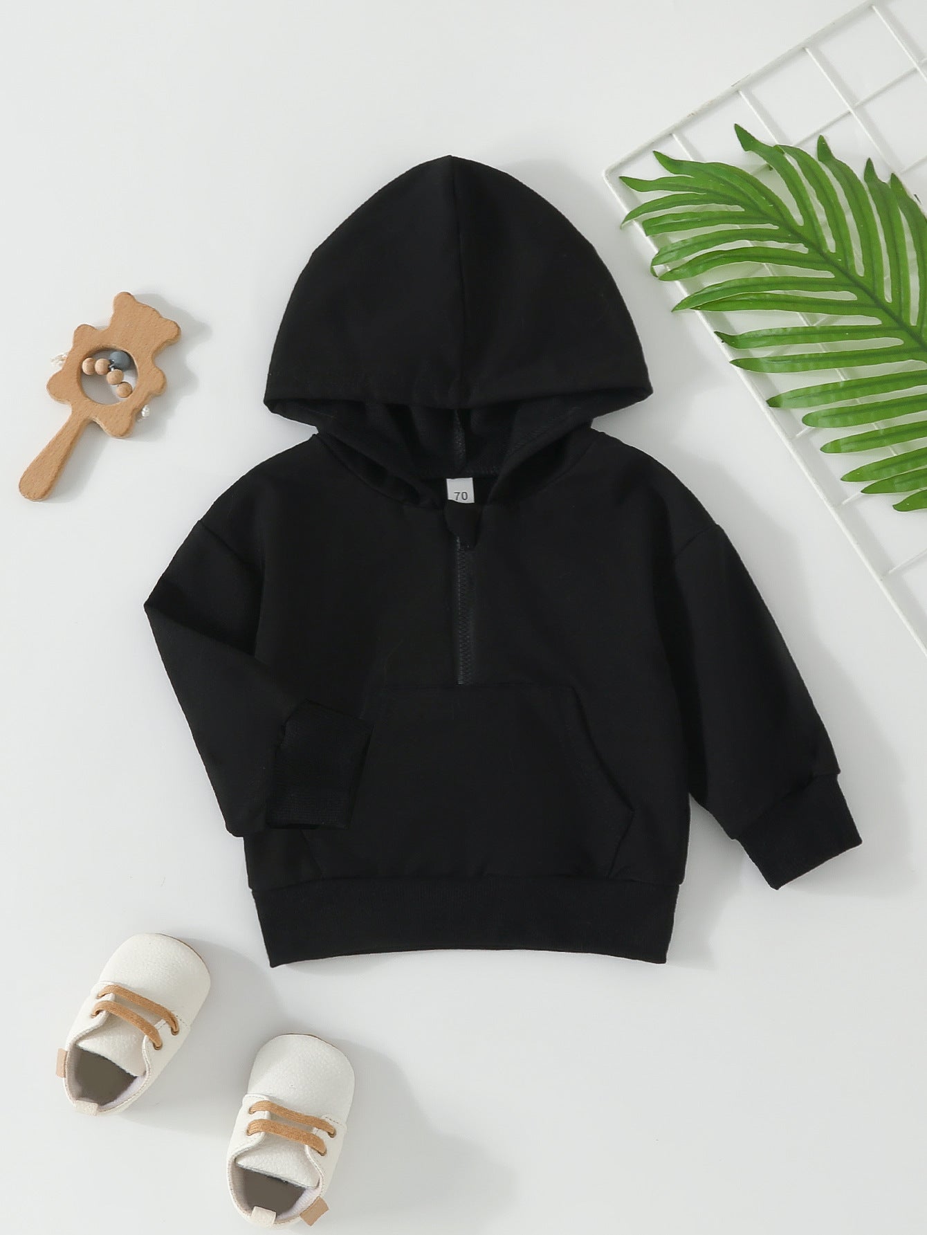 Candy-colored Half Zip Hoodie