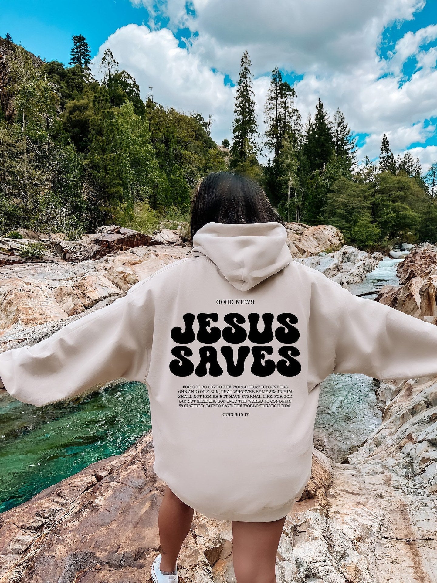 Jesus Saves & Bible Verse Hoodie