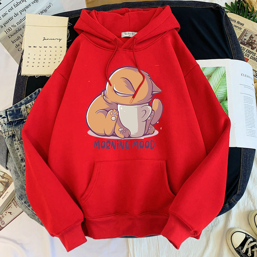 Cartoon Cute Animal Velvet Hoodie