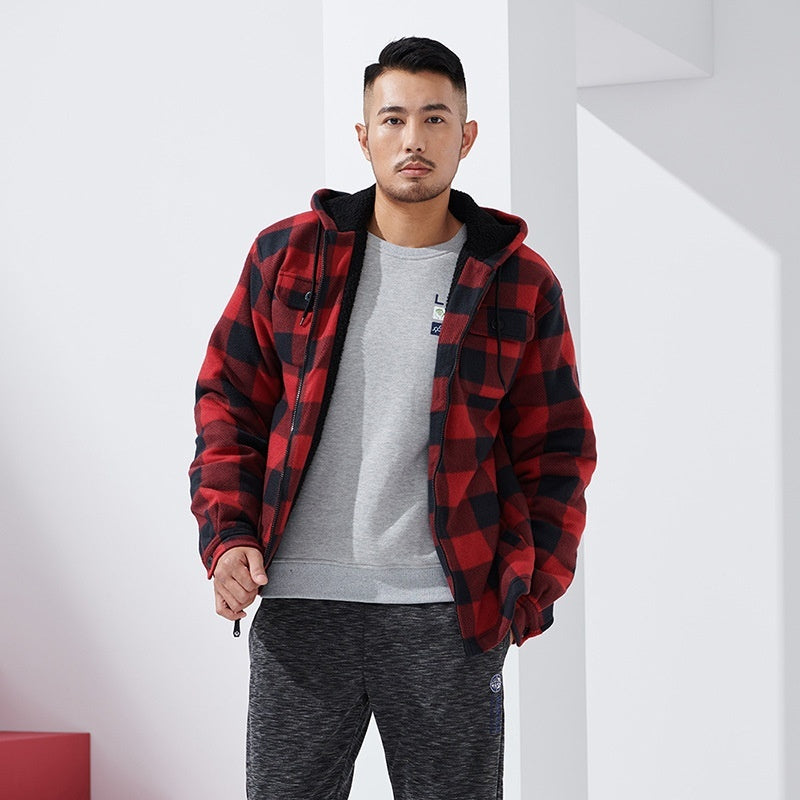 Striped Plaid Hoodie