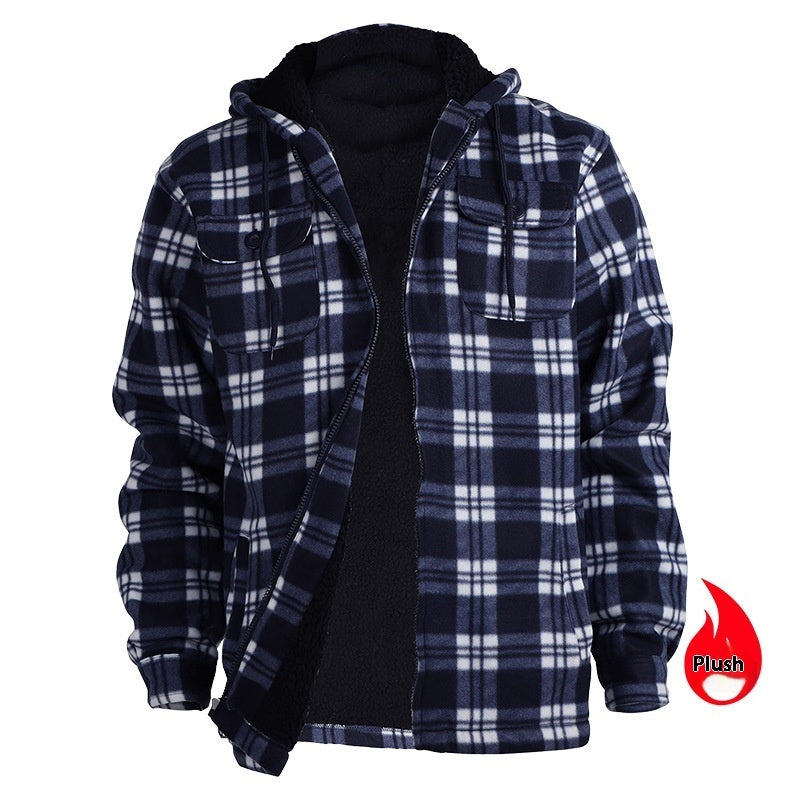 Striped Plaid Hoodie