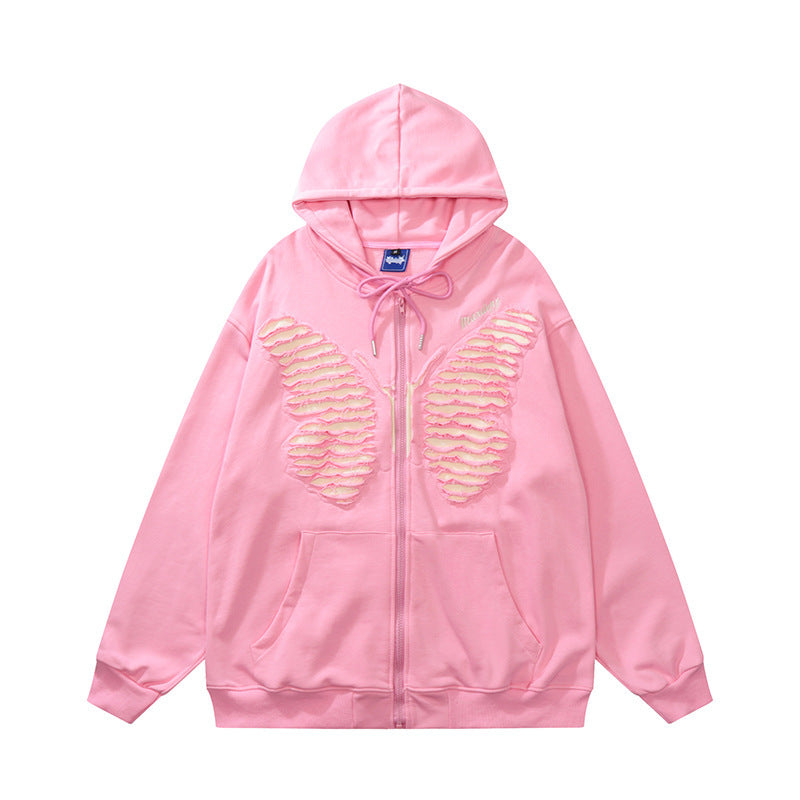 New Sweet Butterfly Print Hoodie