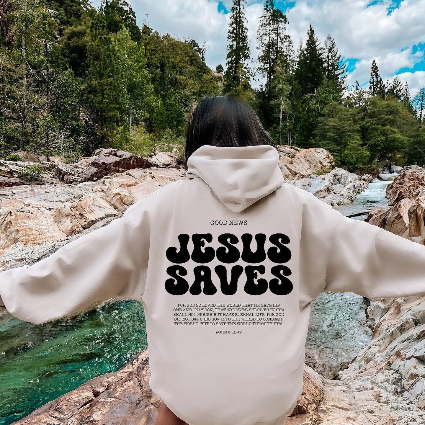 Jesus Saves & Bible Verse Hoodie