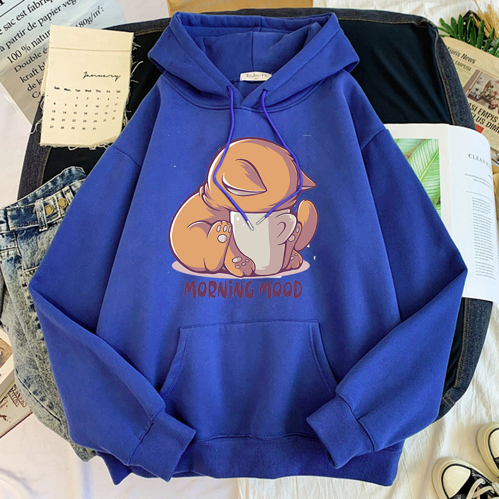 Cartoon Cute Animal Velvet Hoodie