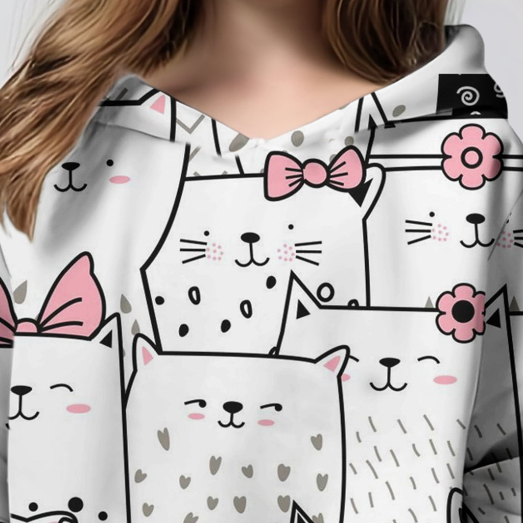 Cartoon Cat Hoodie