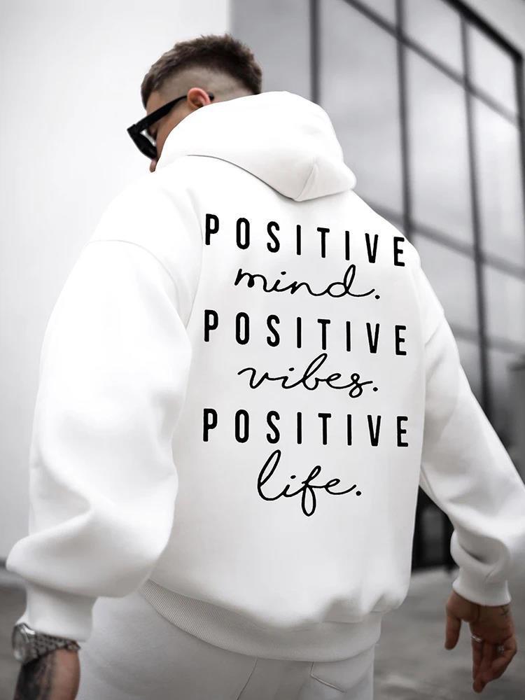 Positive Mind Printed Hoodie