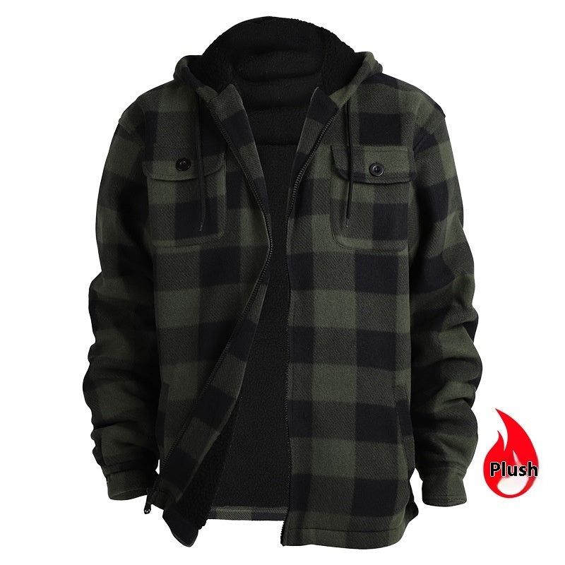 Striped Plaid Hoodie