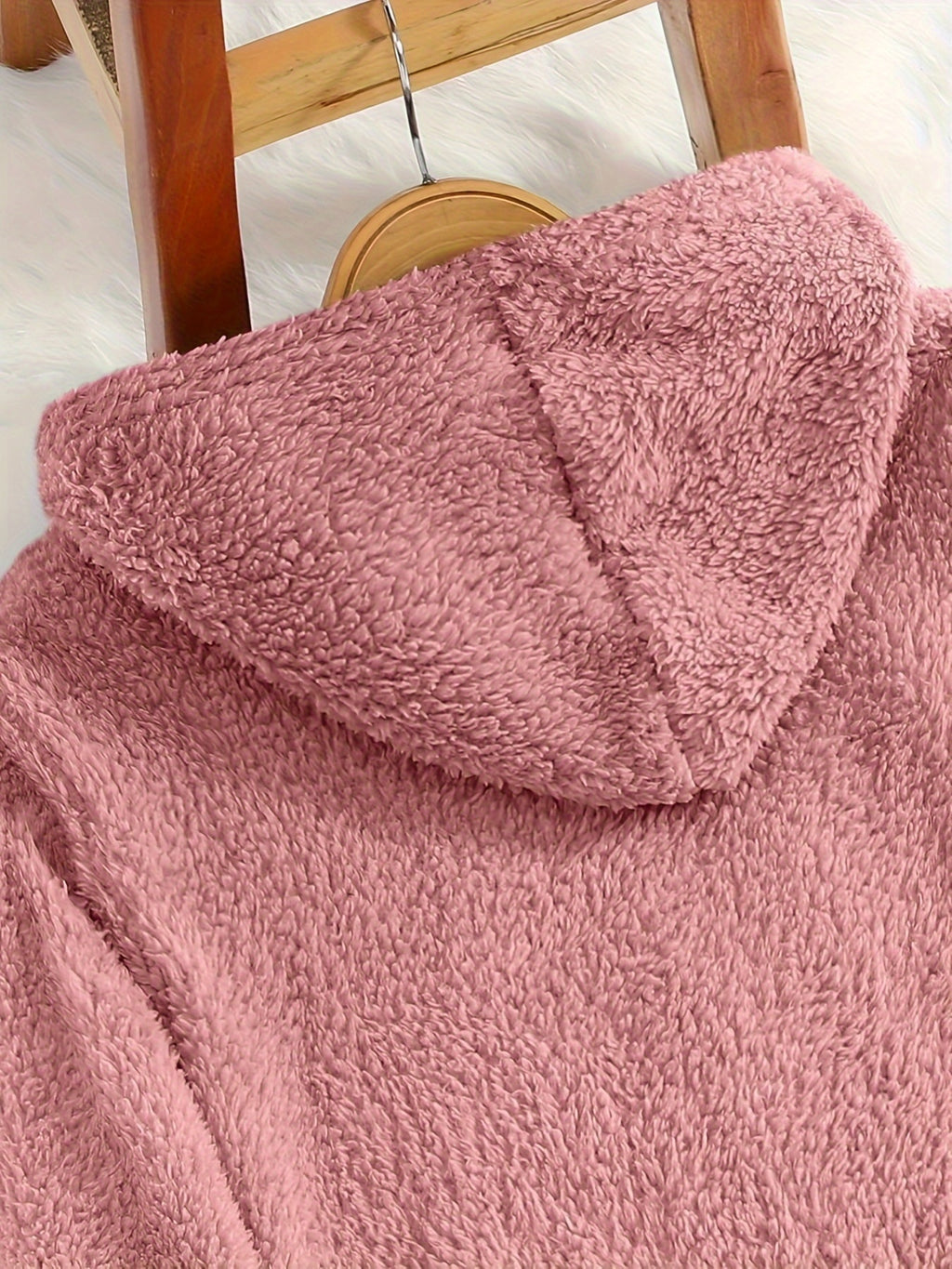 Snowman Printed Teddy Bear Soft Hoodie