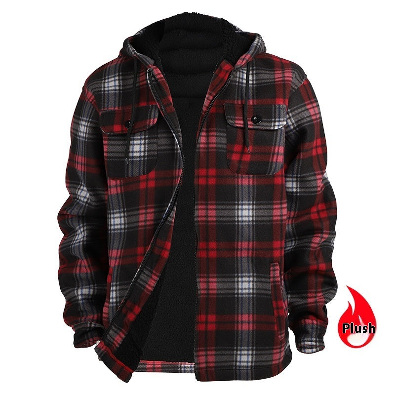 Striped Plaid Hoodie