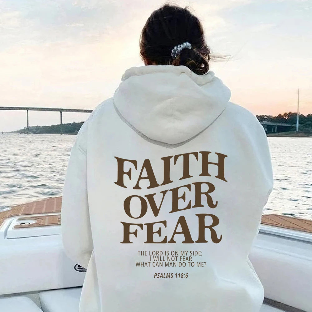 Faith Over Fear Cotton Hoodie