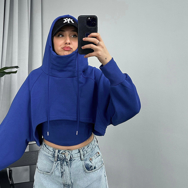 Cropped Cotton Hoodie