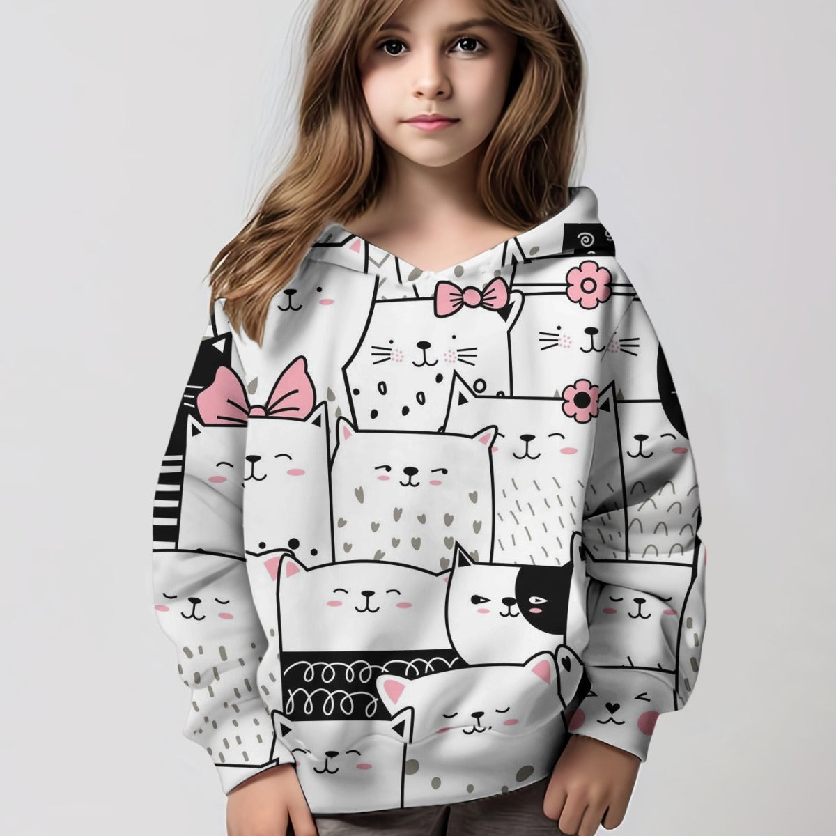 Cartoon Cat Hoodie