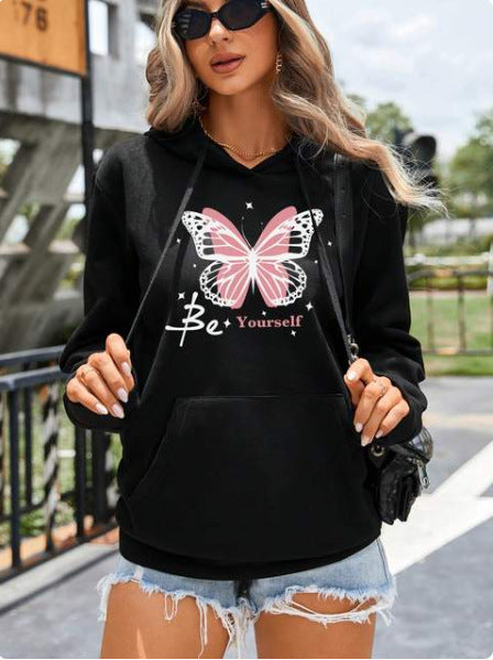 Retro Love Pattern Sheath Hoodie