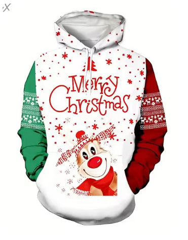 Funny Christmas 3D Printed Six Pack Hoodie