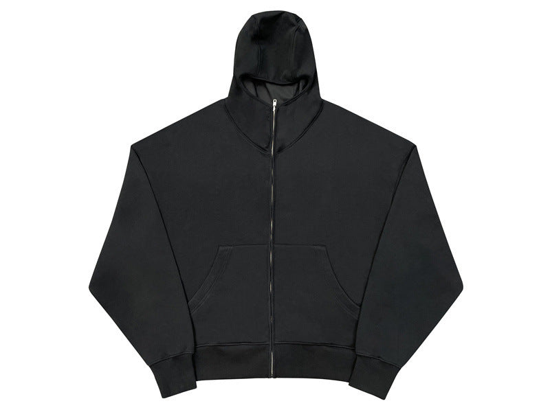 Loose Sweater Mask Distressed Hoodie
