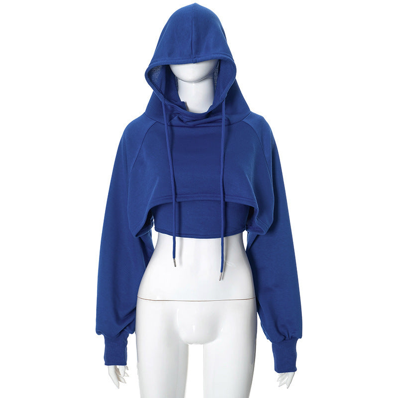Cropped Cotton Hoodie
