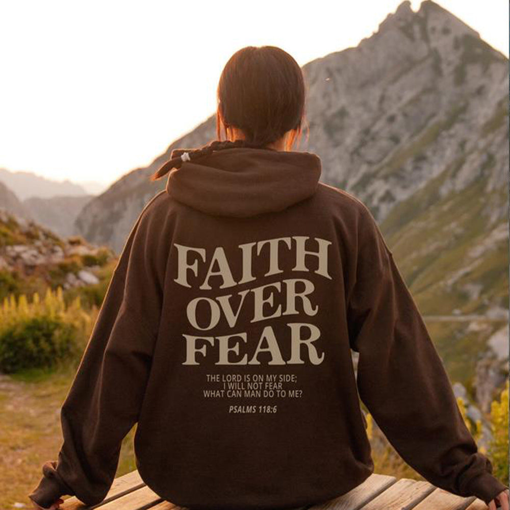 Faith Over Fear Cotton Hoodie