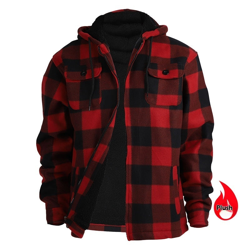 Striped Plaid Hoodie