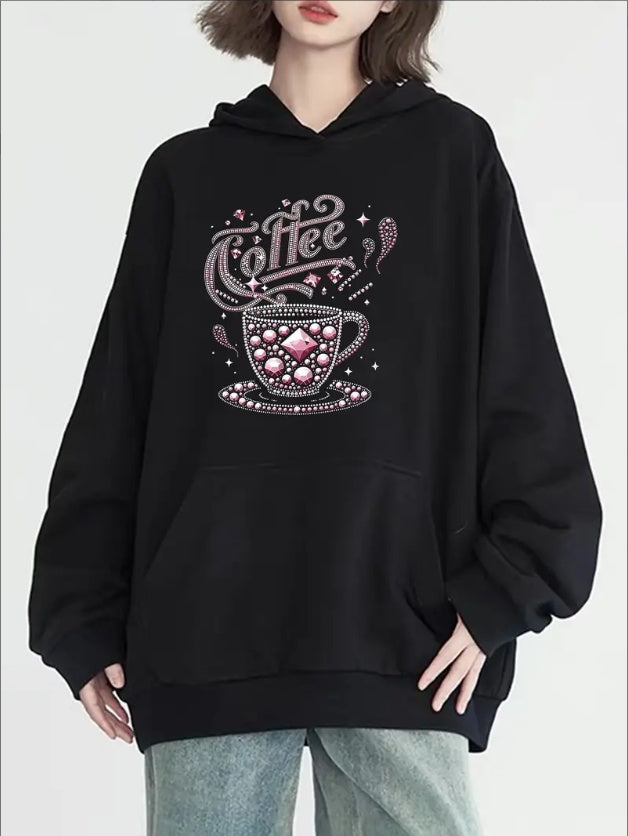 Coffee Lovers Print Hoodie