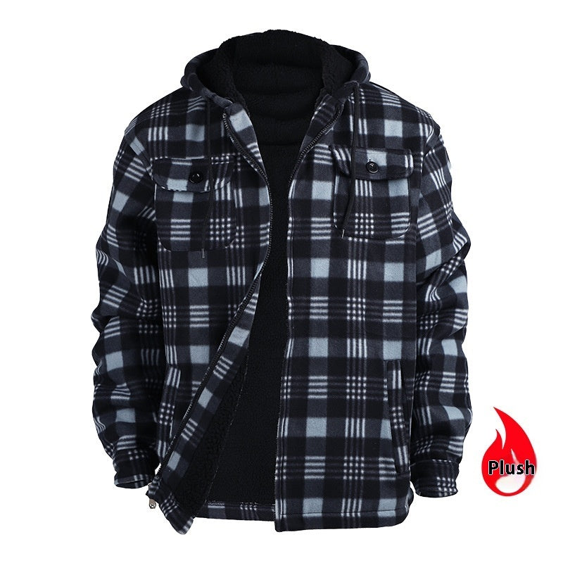Striped Plaid Hoodie