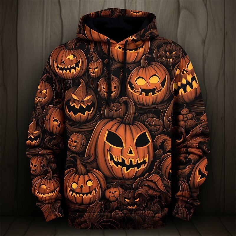 Halloween 3D Printed Pumpkin Hoodie