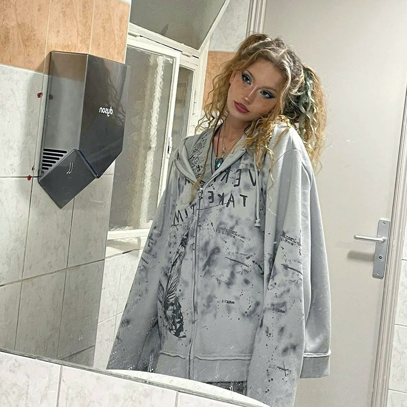 Knitted Butterfly Loose Fit Hoodie