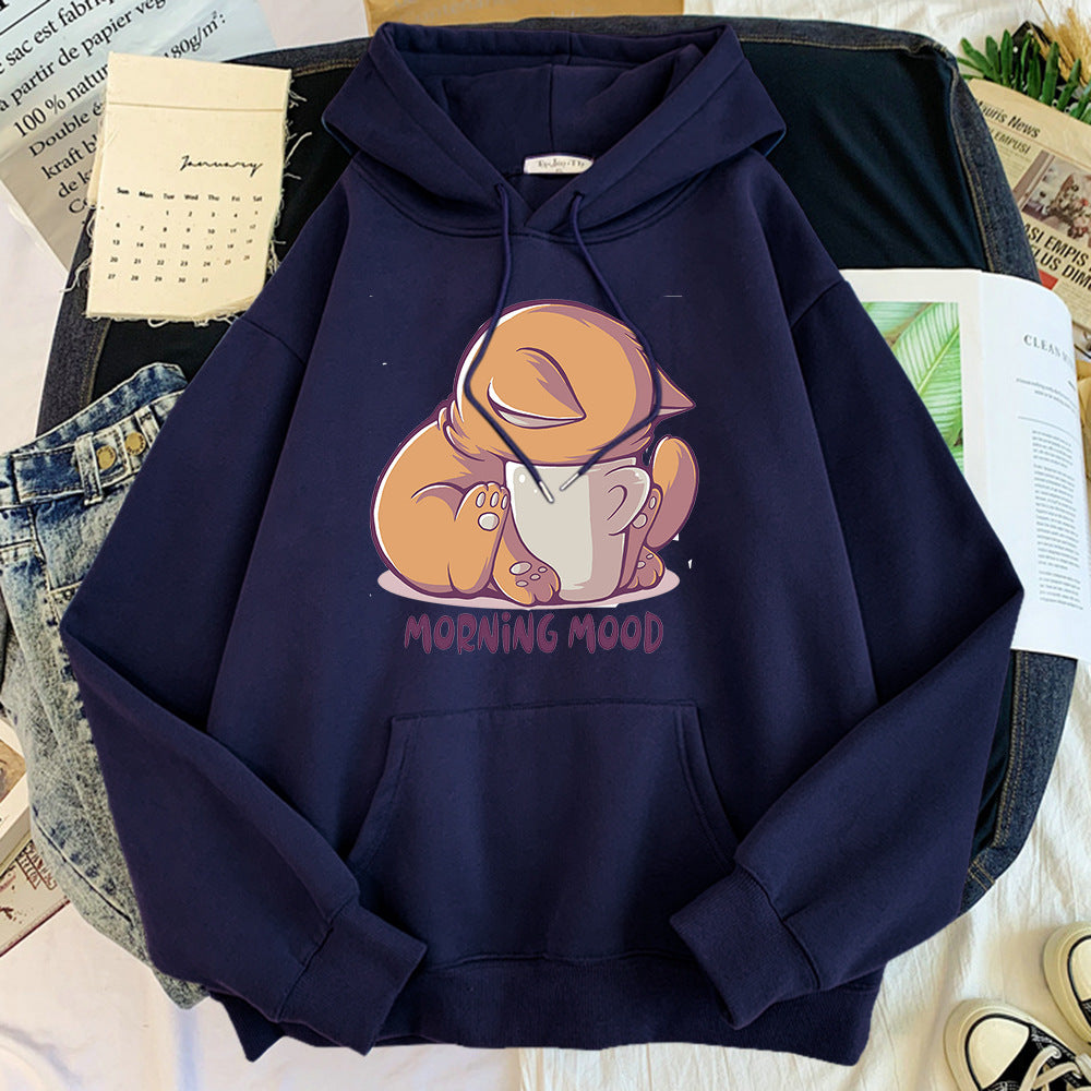 Cartoon Cute Animal Velvet Hoodie