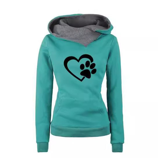 Paw Love Heart Hoodie