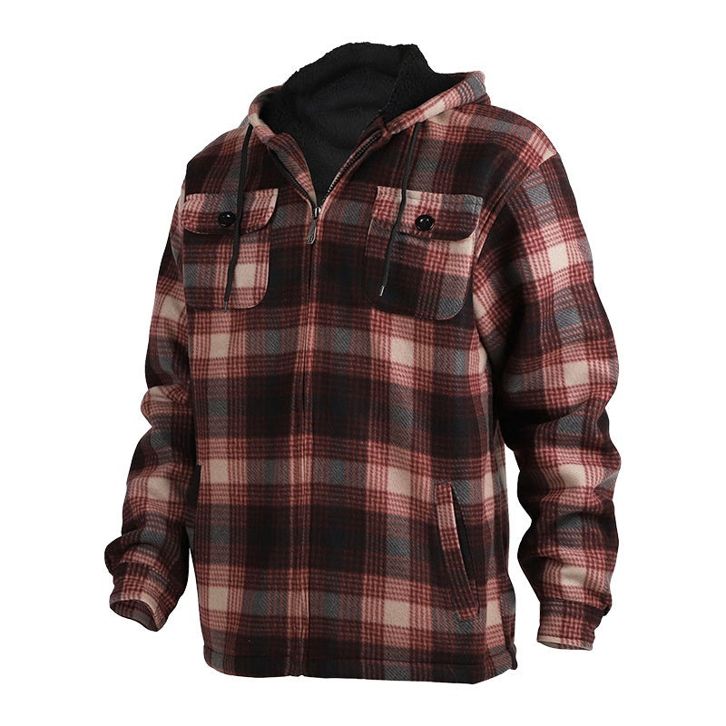 Striped Plaid Hoodie