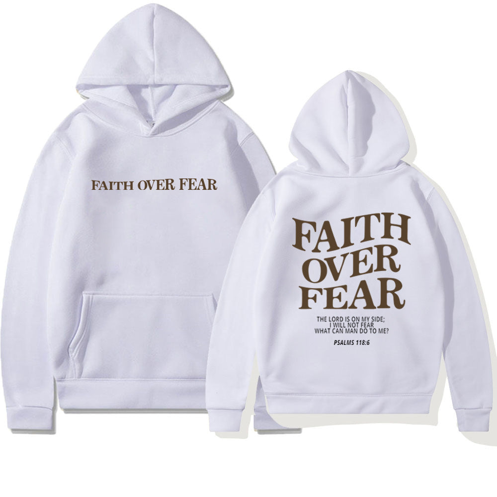 Faith Over Fear Cotton Hoodie