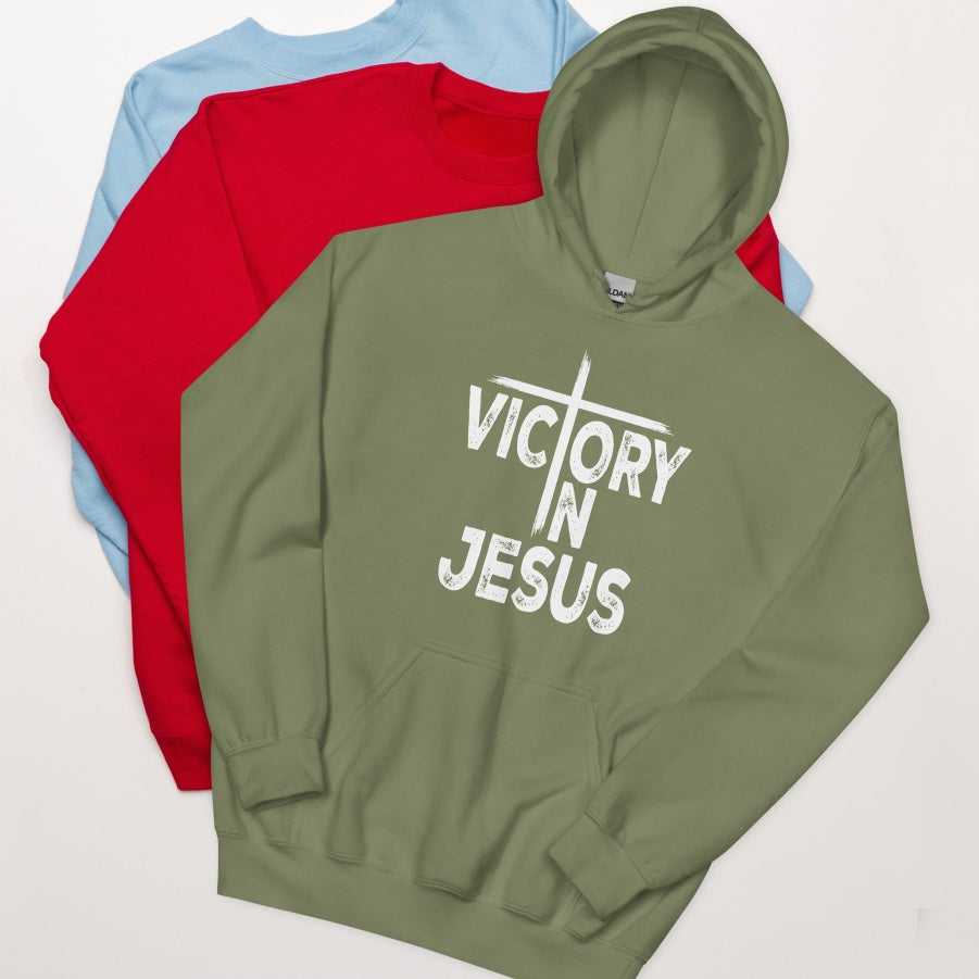 Victory In Jesus Matching Hoodie