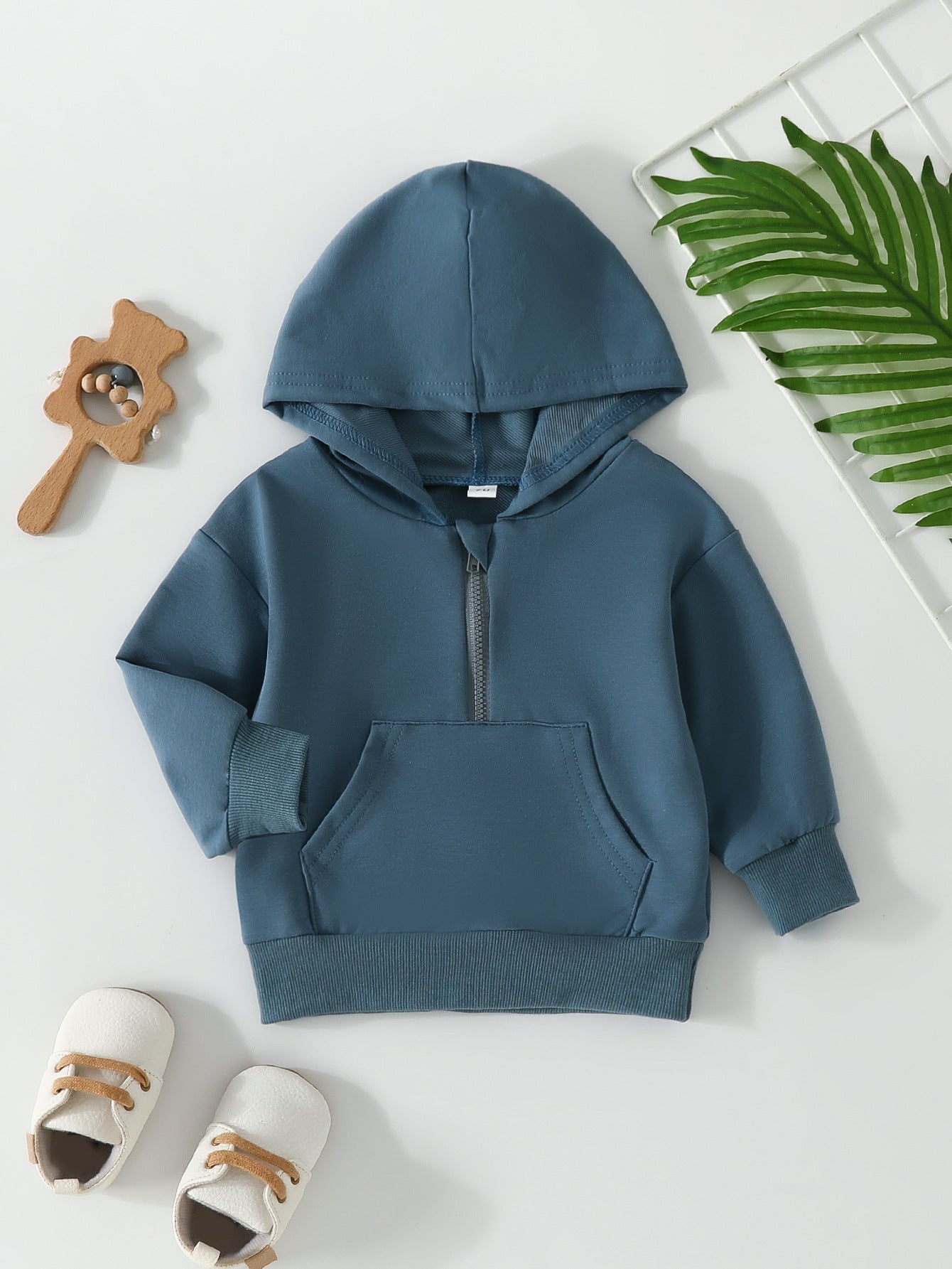 Candy-colored Half Zip Hoodie
