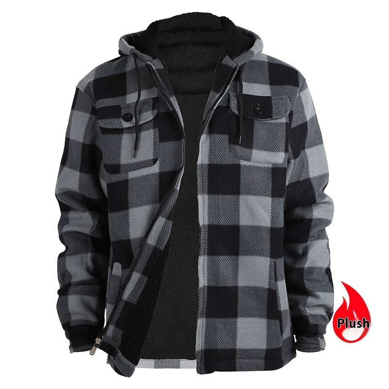 Striped Plaid Hoodie